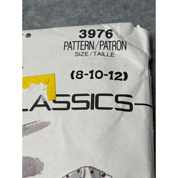 Butterick 3976 Womens Blouse Sewing Pattern Size 8-10-12 Vintage 1986 Uncut - Picture 2 of 5